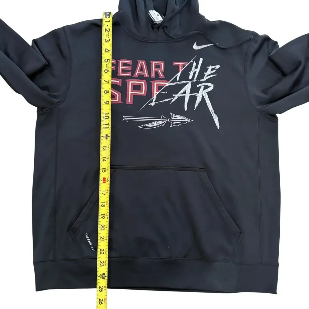 Florida State Seminoles Nike “FEAR THE SPEAR” Hoodie Sweatshirt Black Medium FSU
